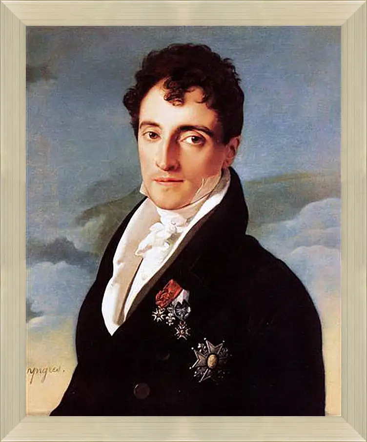 Картина в раме - Portrait of Joseph Vialetes de Mortarieu. Жан Огюст Доминик Энгр