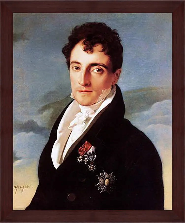 Картина в раме - Portrait of Joseph Vialetes de Mortarieu. Жан Огюст Доминик Энгр
