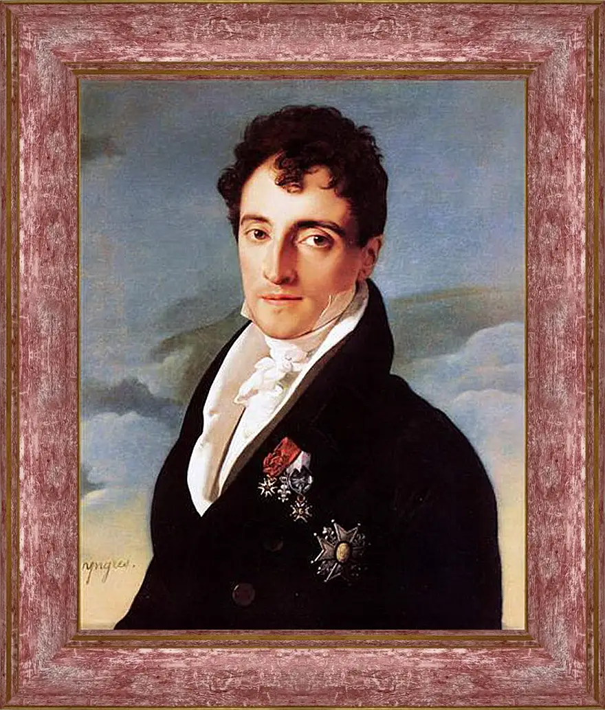 Картина в раме - Portrait of Joseph Vialetes de Mortarieu. Жан Огюст Доминик Энгр