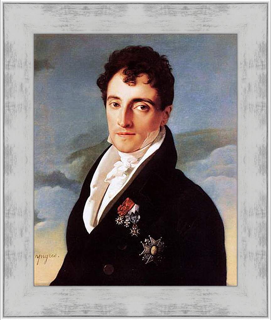Картина в раме - Portrait of Joseph Vialetes de Mortarieu. Жан Огюст Доминик Энгр
