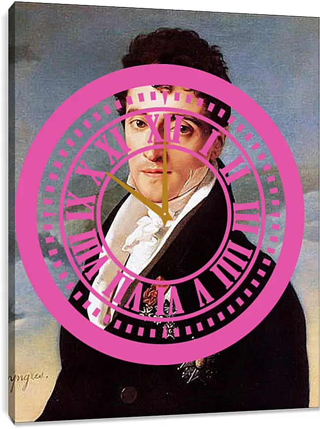Часы картина - Portrait of Joseph Vialetes de Mortarieu. Жан Огюст Доминик Энгр