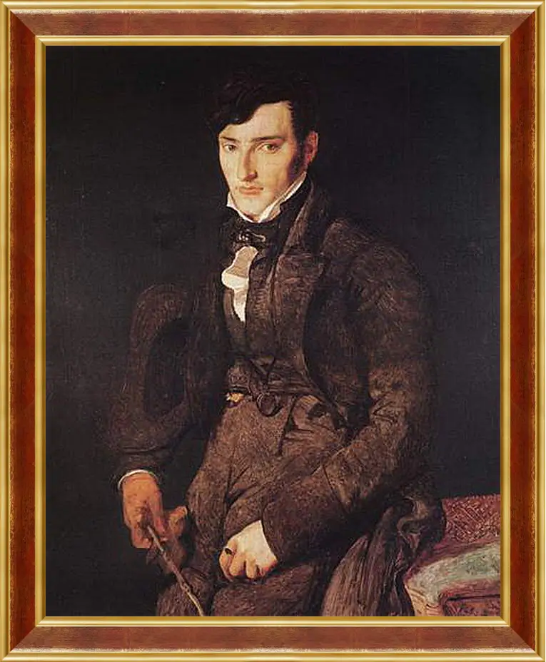 Картина в раме - Portrait of Jean Pierre Francois Gilibert. Жан Огюст Доминик Энгр
