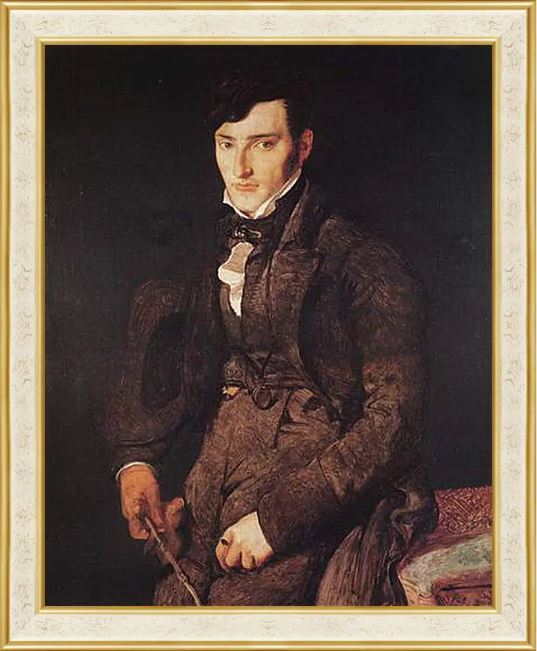 Картина в раме - Portrait of Jean Pierre Francois Gilibert. Жан Огюст Доминик Энгр
