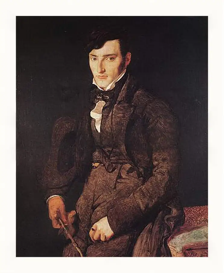 Картина в раме - Portrait of Jean Pierre Francois Gilibert. Жан Огюст Доминик Энгр
