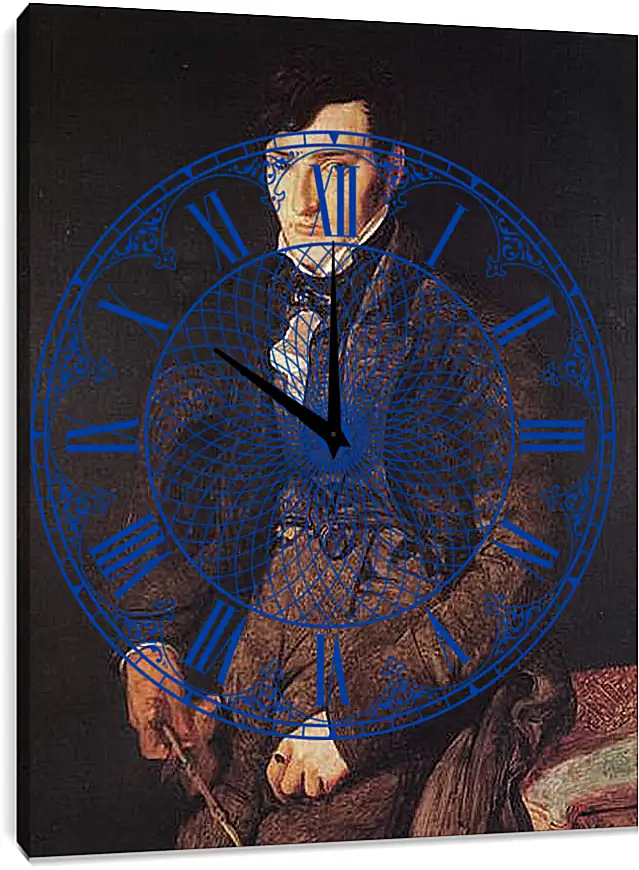 Часы картина - Portrait of Jean Pierre Francois Gilibert. Жан Огюст Доминик Энгр