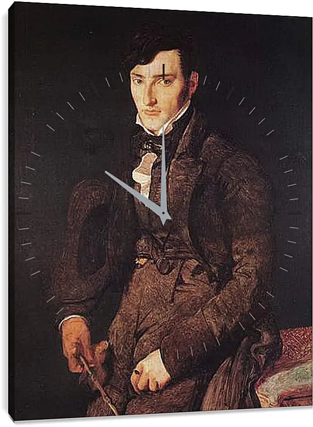 Часы картина - Portrait of Jean Pierre Francois Gilibert. Жан Огюст Доминик Энгр