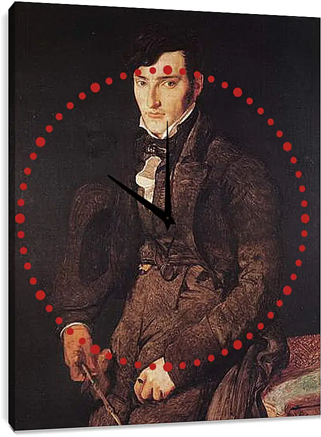 Часы картина - Portrait of Jean Pierre Francois Gilibert. Жан Огюст Доминик Энгр