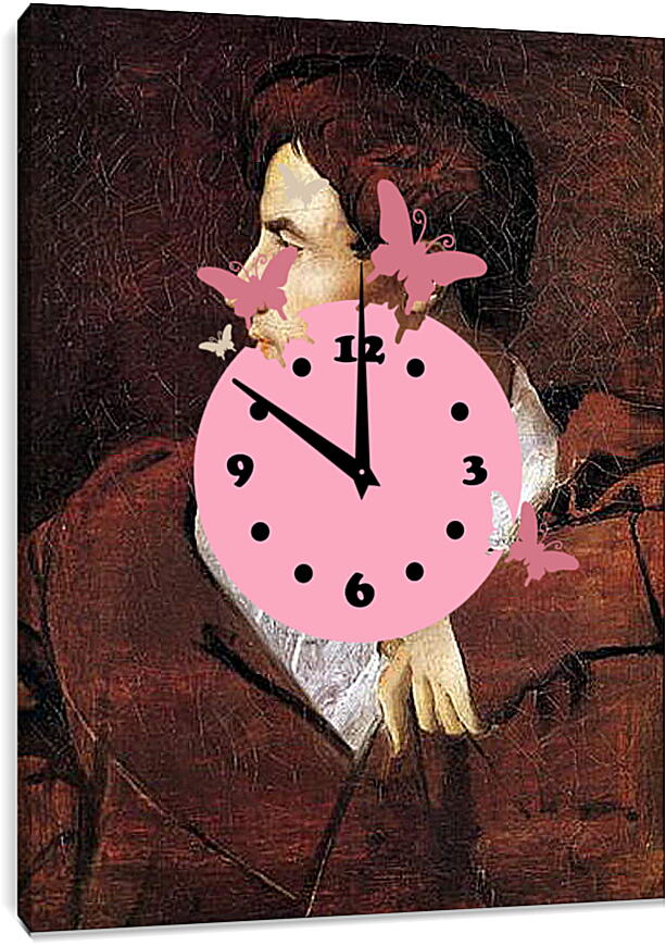 Часы картина - Portrait of Jean Baptiste Desdeban. Жан Огюст Доминик Энгр
