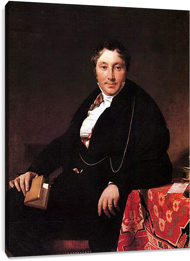 Постер и плакат - Portrait of Jacques Louis Leblanc, seated. Жан Огюст Доминик Энгр
