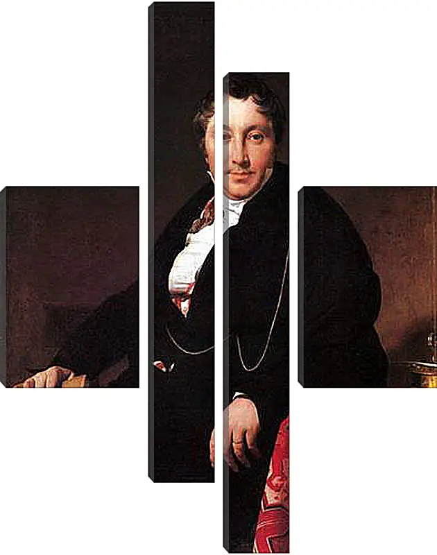 Модульная картина - Portrait of Jacques Louis Leblanc, seated. Жан Огюст Доминик Энгр
