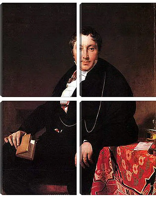 Модульная картина - Portrait of Jacques Louis Leblanc, seated. Жан Огюст Доминик Энгр
