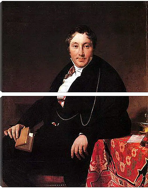 Модульная картина - Portrait of Jacques Louis Leblanc, seated. Жан Огюст Доминик Энгр
