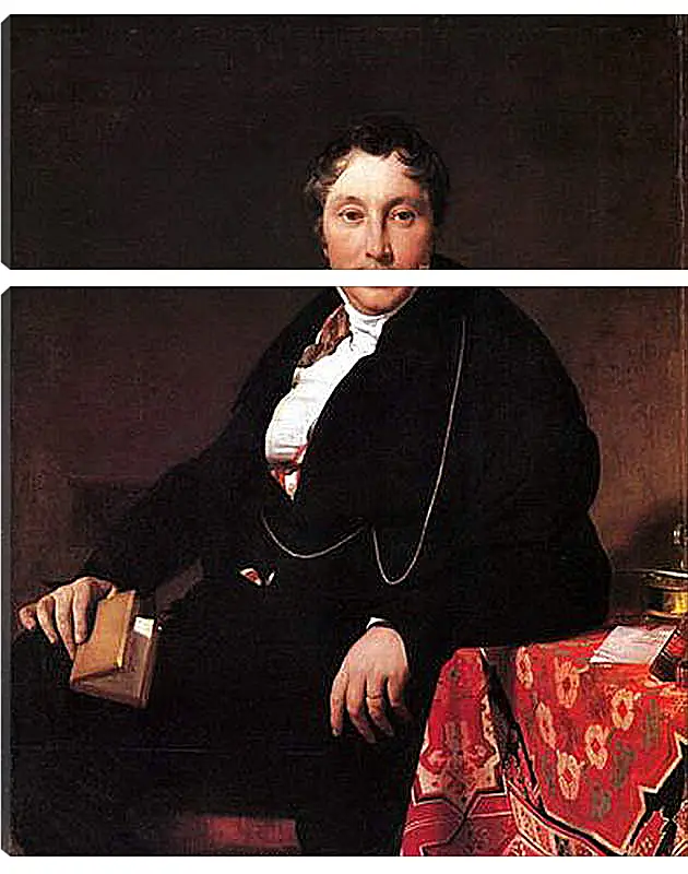 Модульная картина - Portrait of Jacques Louis Leblanc, seated. Жан Огюст Доминик Энгр
