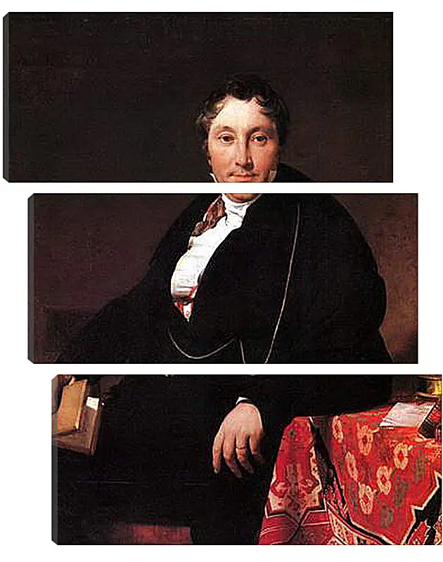 Модульная картина - Portrait of Jacques Louis Leblanc, seated. Жан Огюст Доминик Энгр
