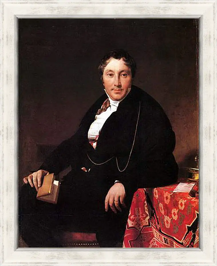 Картина в раме - Portrait of Jacques Louis Leblanc, seated. Жан Огюст Доминик Энгр