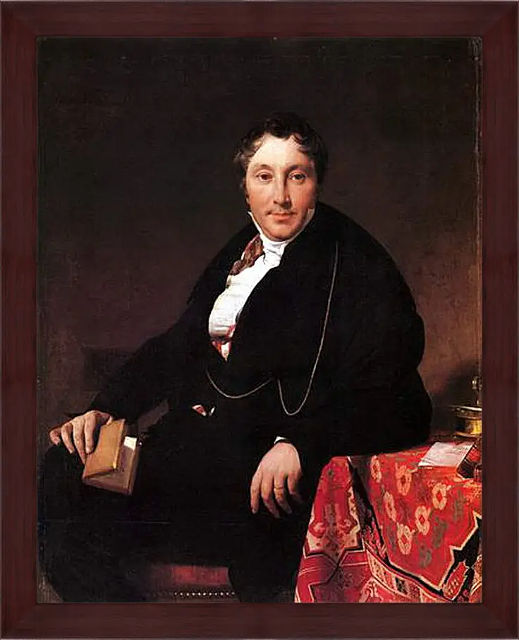 Картина в раме - Portrait of Jacques Louis Leblanc, seated. Жан Огюст Доминик Энгр