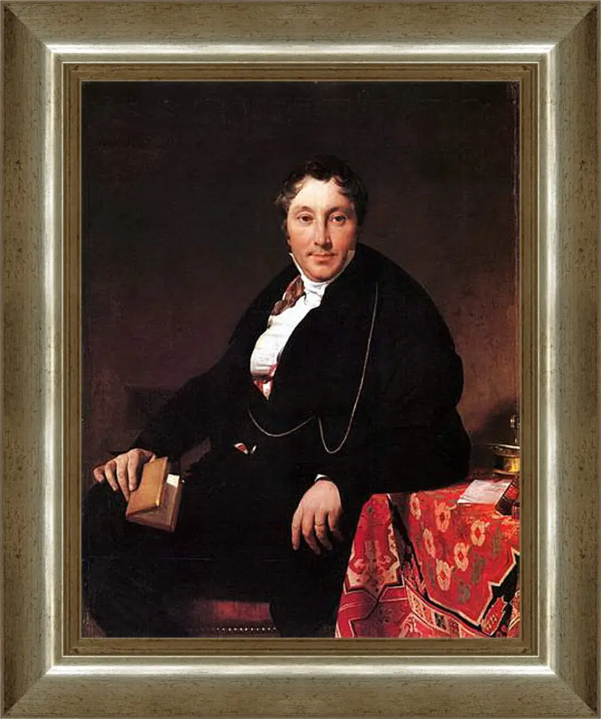 Картина в раме - Portrait of Jacques Louis Leblanc, seated. Жан Огюст Доминик Энгр