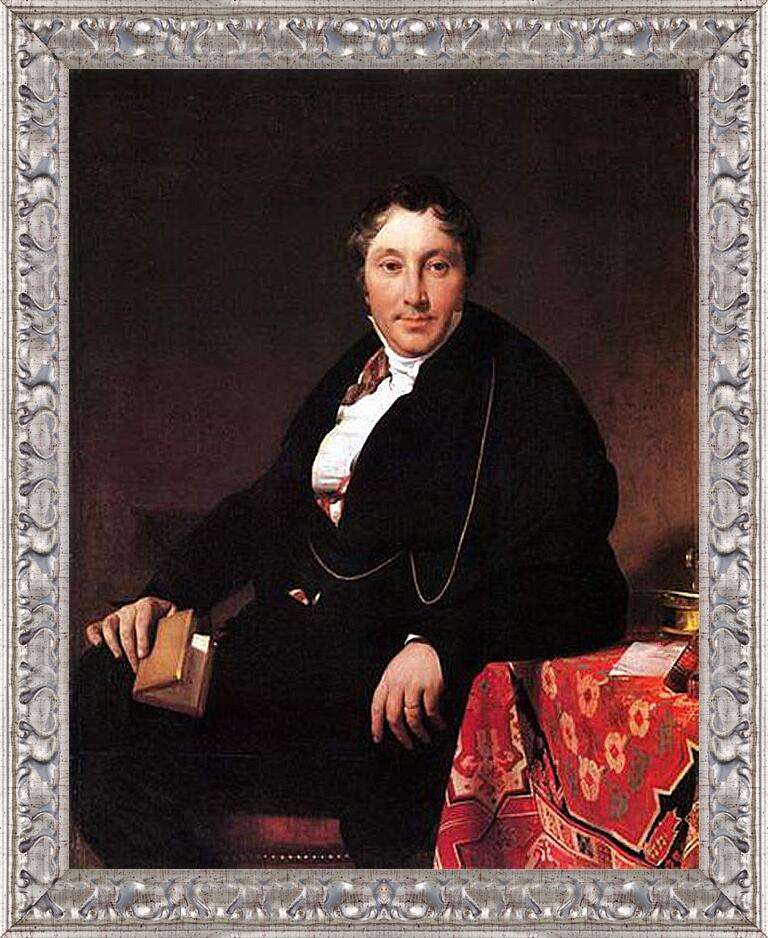 Картина в раме - Portrait of Jacques Louis Leblanc, seated. Жан Огюст Доминик Энгр
