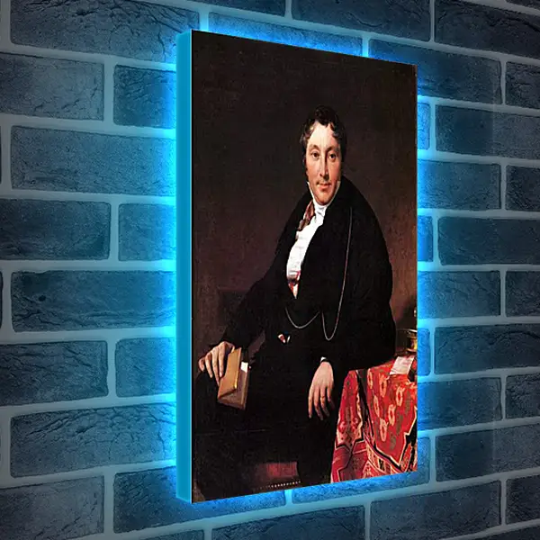 Лайтбокс световая панель - Portrait of Jacques Louis Leblanc, seated. Жан Огюст Доминик Энгр