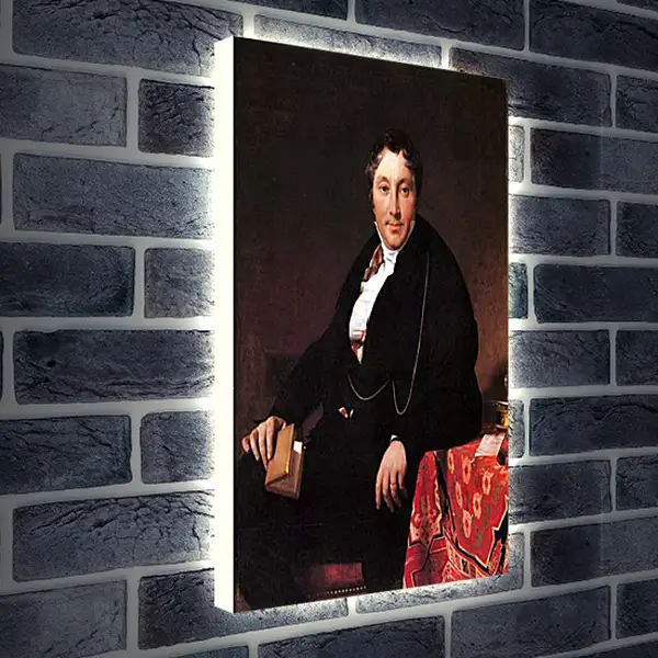 Лайтбокс световая панель - Portrait of Jacques Louis Leblanc, seated. Жан Огюст Доминик Энгр