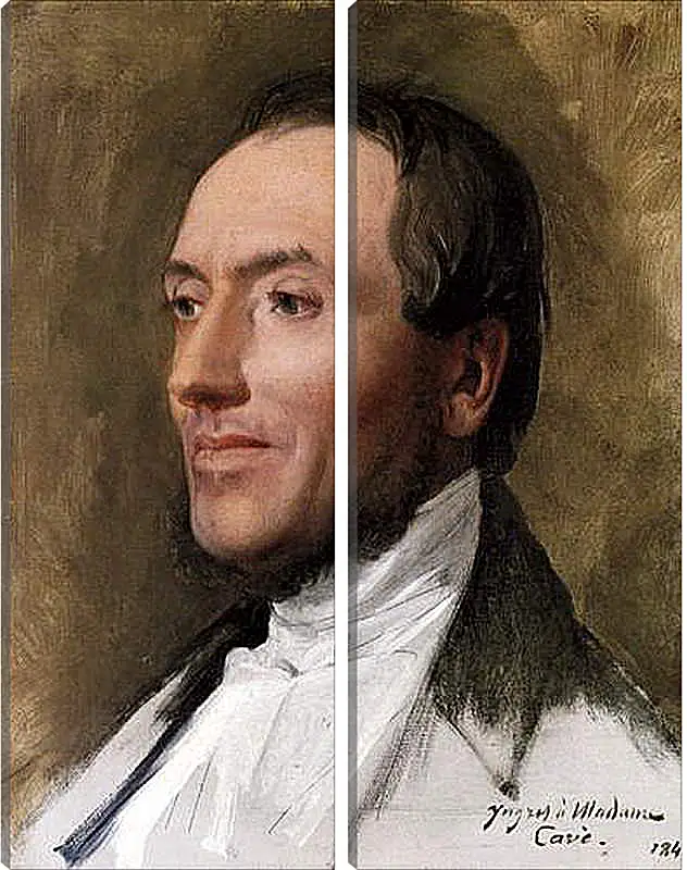 Модульная картина - Portrait of Hygin Edmond Ludovic Auguste Cave. Жан Огюст Доминик Энгр