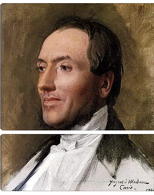 Модульная картина - Portrait of Hygin Edmond Ludovic Auguste Cave. Жан Огюст Доминик Энгр