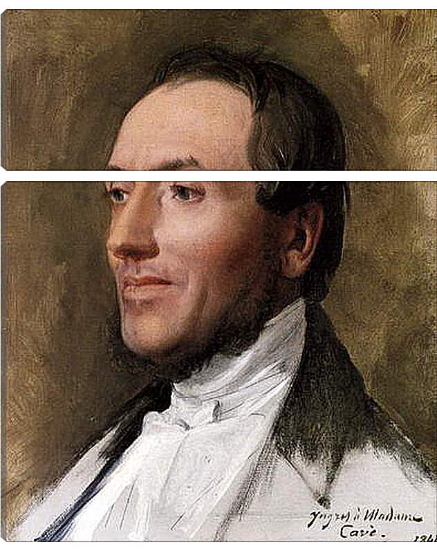 Модульная картина - Portrait of Hygin Edmond Ludovic Auguste Cave. Жан Огюст Доминик Энгр

