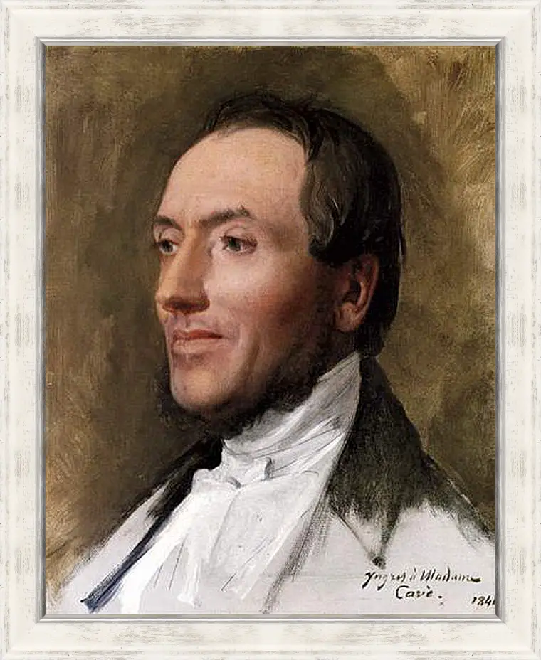 Картина в раме - Portrait of Hygin Edmond Ludovic Auguste Cave. Жан Огюст Доминик Энгр