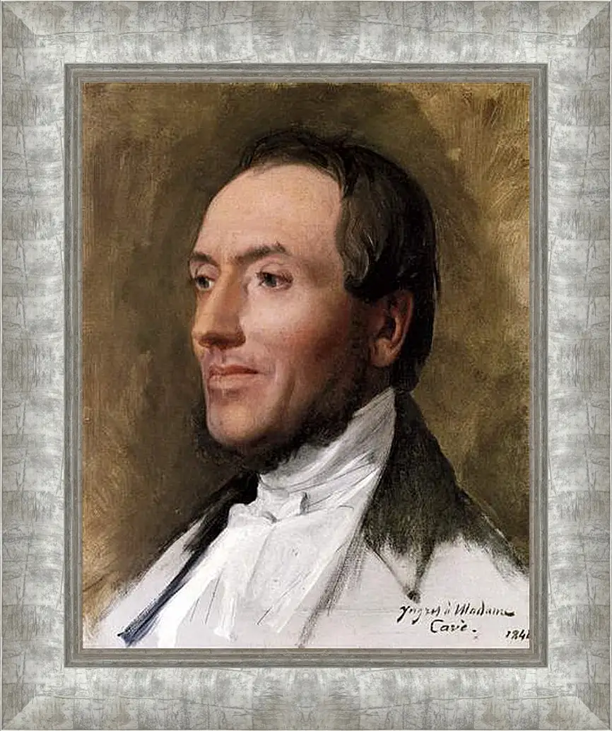 Картина в раме - Portrait of Hygin Edmond Ludovic Auguste Cave. Жан Огюст Доминик Энгр
