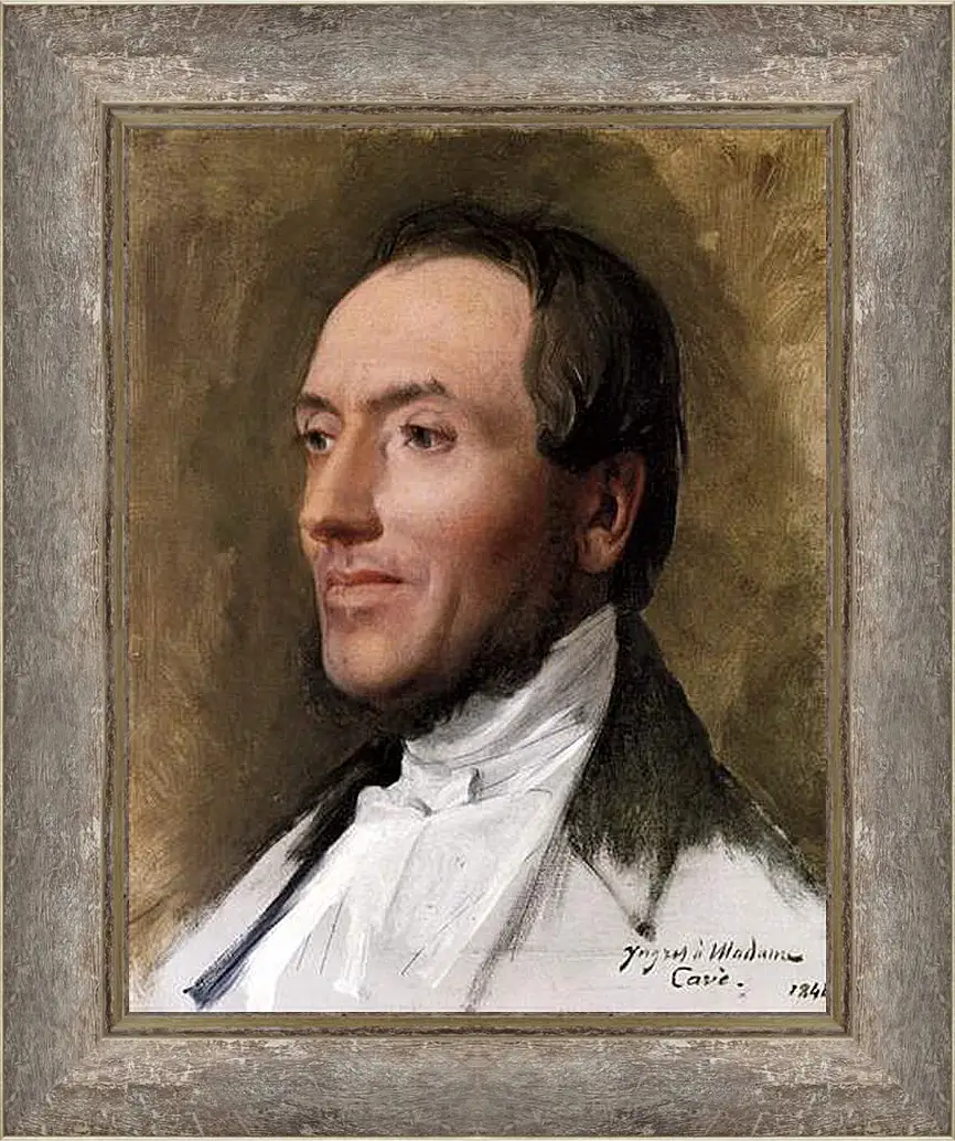 Картина в раме - Portrait of Hygin Edmond Ludovic Auguste Cave. Жан Огюст Доминик Энгр