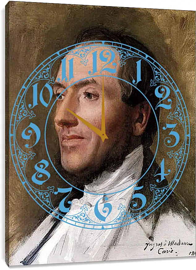 Часы картина - Portrait of Hygin Edmond Ludovic Auguste Cave. Жан Огюст Доминик Энгр