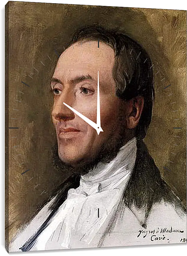 Часы картина - Portrait of Hygin Edmond Ludovic Auguste Cave. Жан Огюст Доминик Энгр