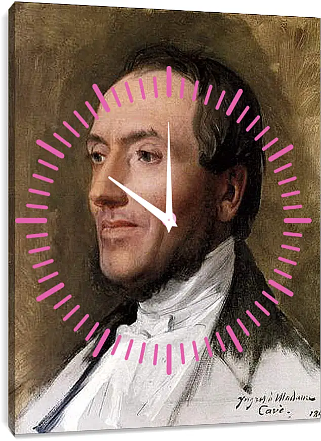 Часы картина - Portrait of Hygin Edmond Ludovic Auguste Cave. Жан Огюст Доминик Энгр