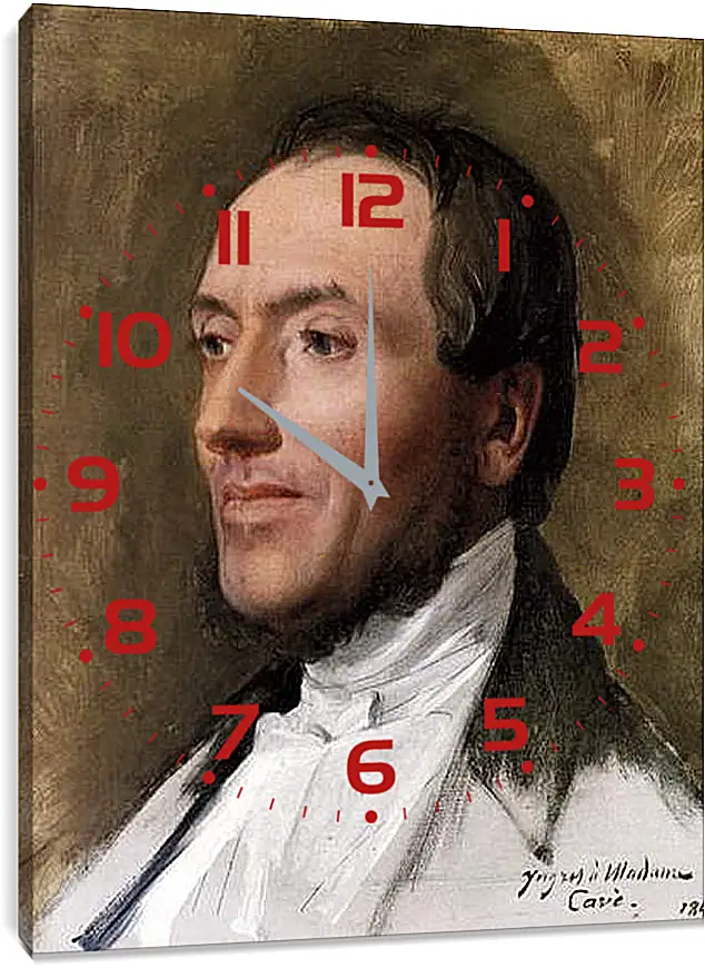 Часы картина - Portrait of Hygin Edmond Ludovic Auguste Cave. Жан Огюст Доминик Энгр
