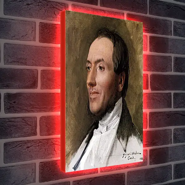 Лайтбокс световая панель - Portrait of Hygin Edmond Ludovic Auguste Cave. Жан Огюст Доминик Энгр