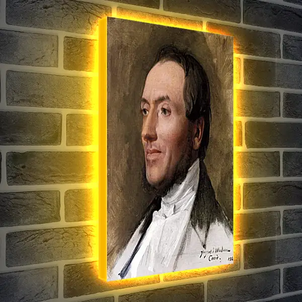 Лайтбокс световая панель - Portrait of Hygin Edmond Ludovic Auguste Cave. Жан Огюст Доминик Энгр