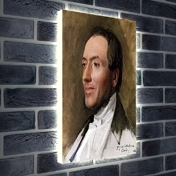 Лайтбокс световая панель - Portrait of Hygin Edmond Ludovic Auguste Cave. Жан Огюст Доминик Энгр