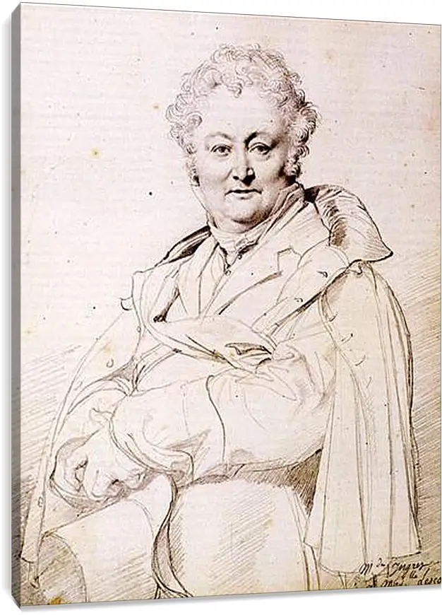 Постер и плакат - Portrait of Guillaume Guillon Lethiere. Жан Огюст Доминик Энгр
