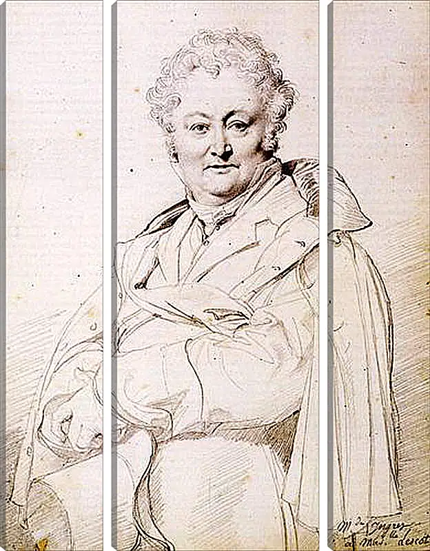 Модульная картина - Portrait of Guillaume Guillon Lethiere. Жан Огюст Доминик Энгр
