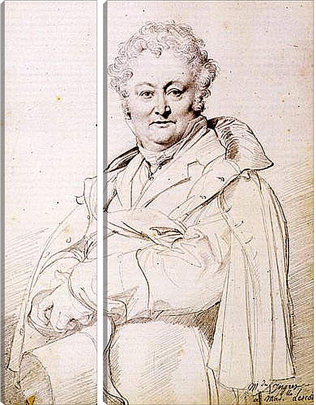 Модульная картина - Portrait of Guillaume Guillon Lethiere. Жан Огюст Доминик Энгр

