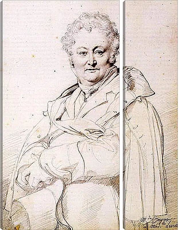 Модульная картина - Portrait of Guillaume Guillon Lethiere. Жан Огюст Доминик Энгр
