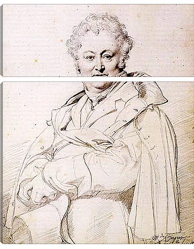 Модульная картина - Portrait of Guillaume Guillon Lethiere. Жан Огюст Доминик Энгр