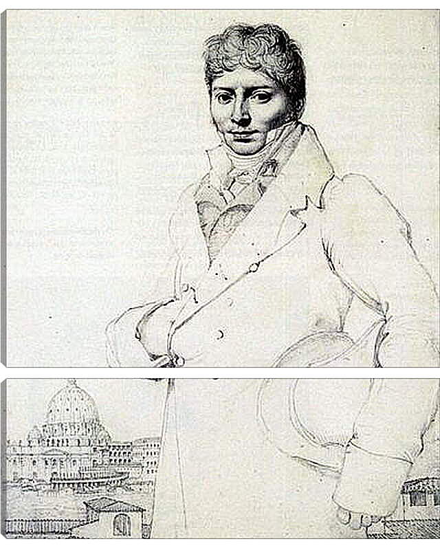 Модульная картина - Portrait of Dr. Jean Louis Robin. Жан Огюст Доминик Энгр
