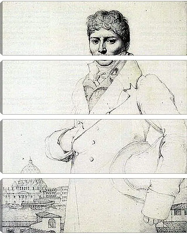 Модульная картина - Portrait of Dr. Jean Louis Robin. Жан Огюст Доминик Энгр