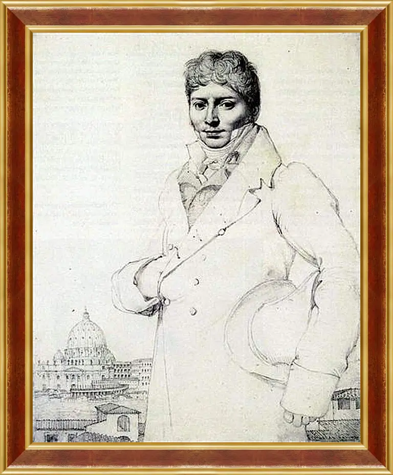 Картина в раме - Portrait of Dr. Jean Louis Robin. Жан Огюст Доминик Энгр
