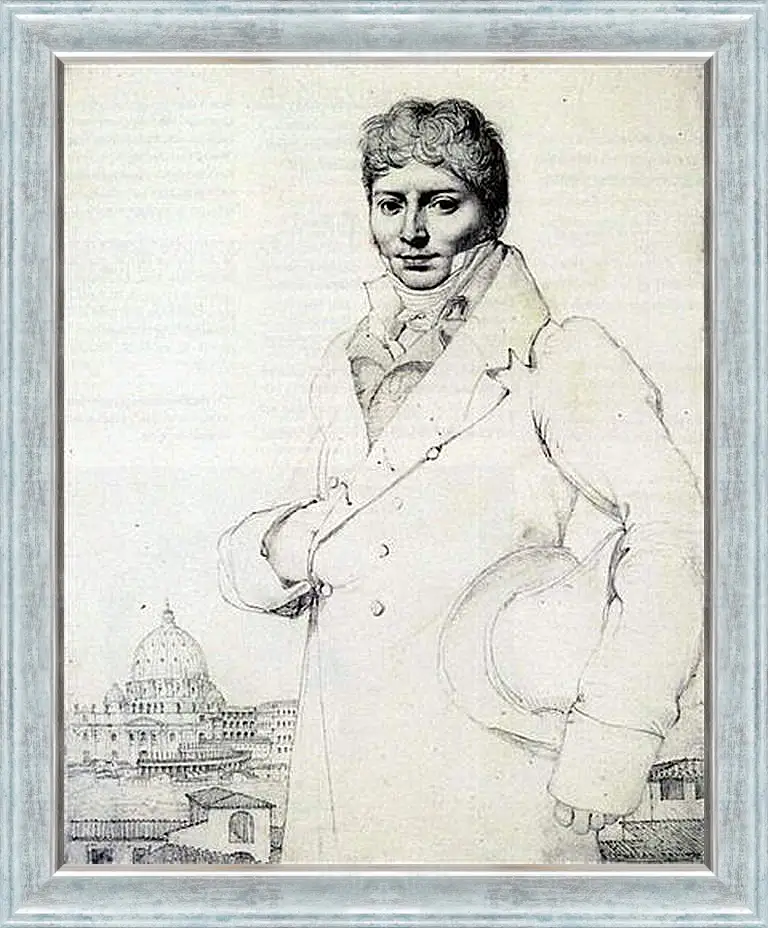 Картина в раме - Portrait of Dr. Jean Louis Robin. Жан Огюст Доминик Энгр