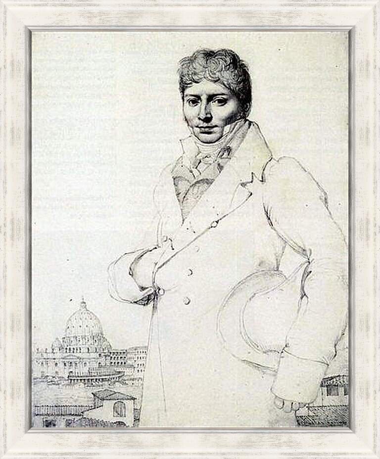 Картина в раме - Portrait of Dr. Jean Louis Robin. Жан Огюст Доминик Энгр
