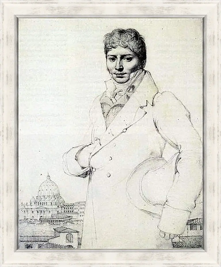 Картина в раме - Portrait of Dr. Jean Louis Robin. Жан Огюст Доминик Энгр