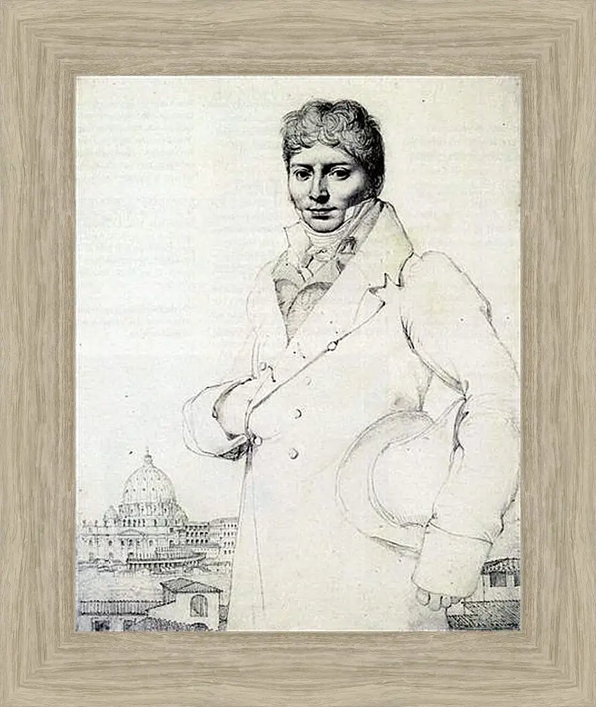 Картина в раме - Portrait of Dr. Jean Louis Robin. Жан Огюст Доминик Энгр