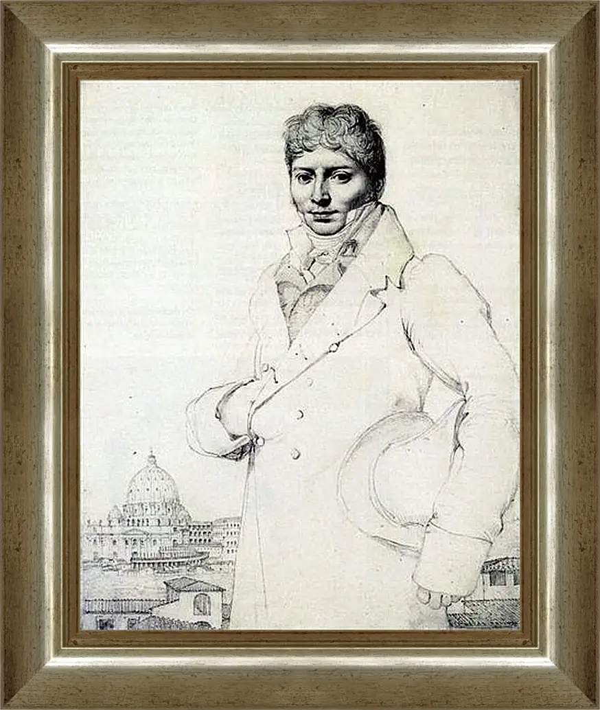 Картина в раме - Portrait of Dr. Jean Louis Robin. Жан Огюст Доминик Энгр